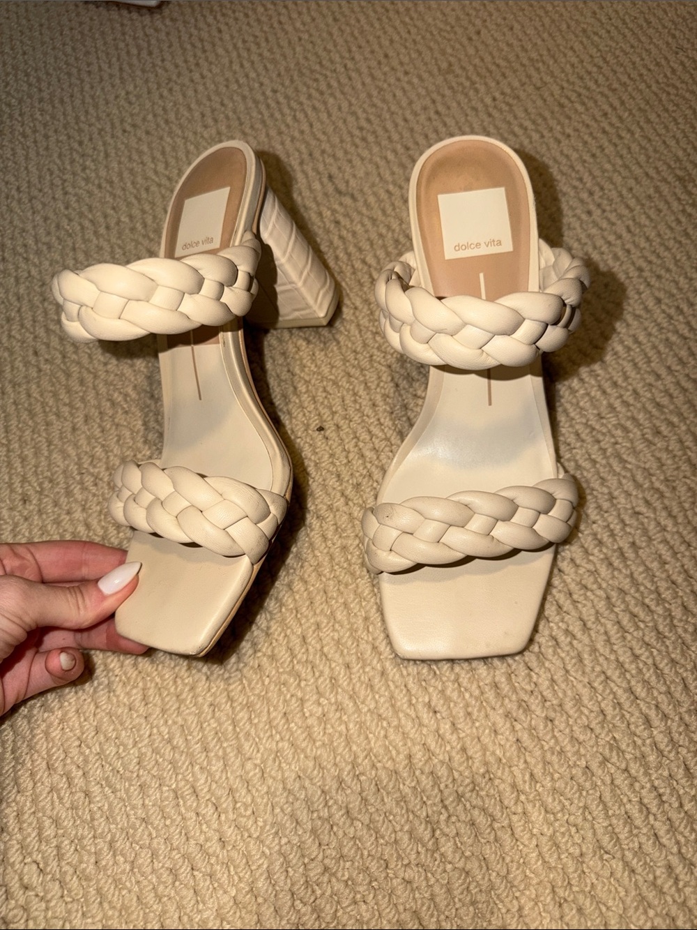 Dolce Vita Braided Double-Strap Block Heel Sandal